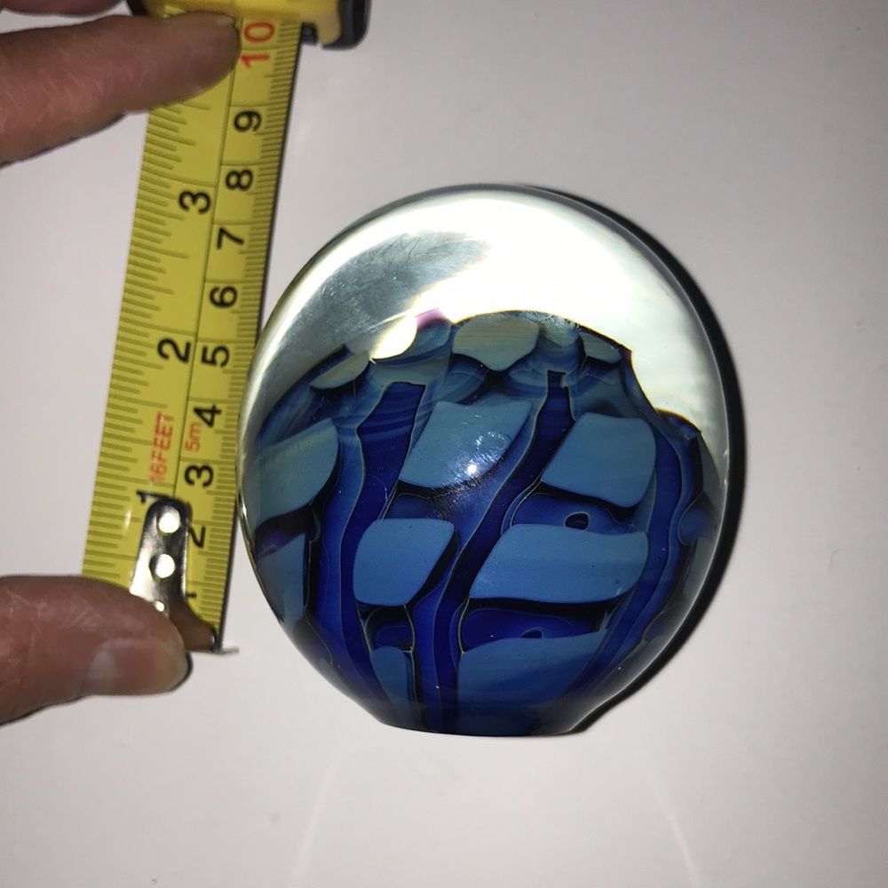 Art glass paperweight signed and dated excellent condition vintage Eikholt - Picture 9 of 9